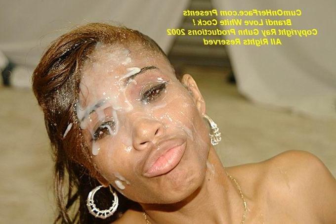 16P Ebony girl get a messy facial