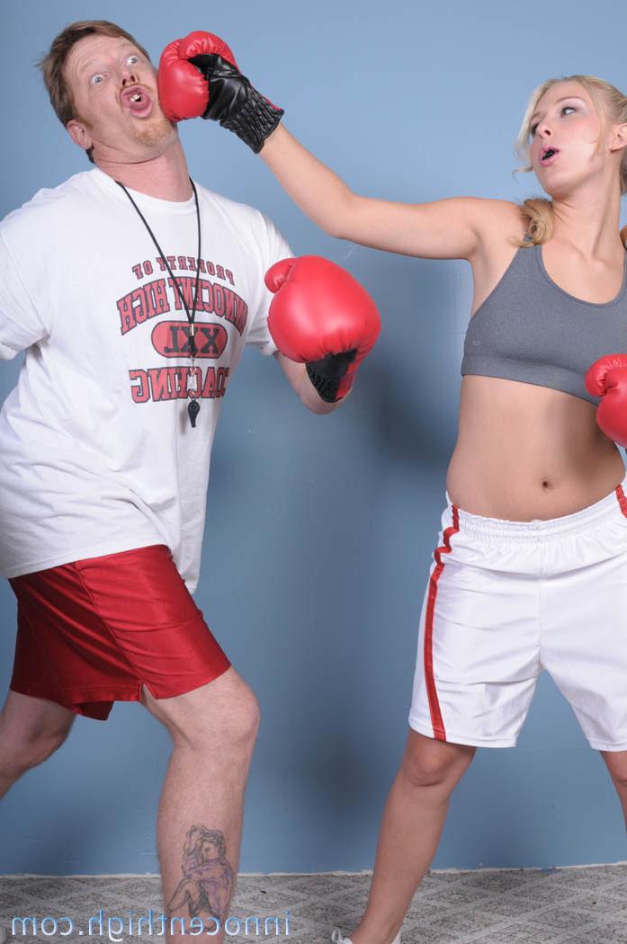 16P Blonde boxing girl fucked by her teacher