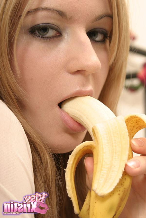12P Kristin sucks on a banana