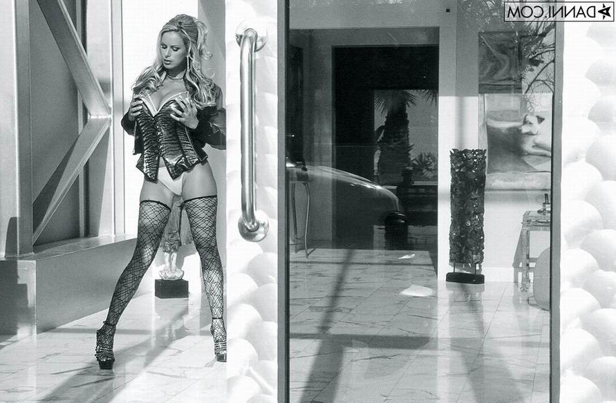 16P Hot Adele Stephens posing in sexy fishnets