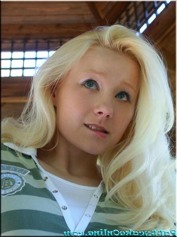15P Student in a short skirt bends over outside