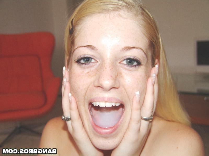 16P Innocent young lady gets her mouth filled
