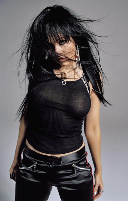 15P Fuckworthy celebrity Christina Aguilera in sexy seethrough