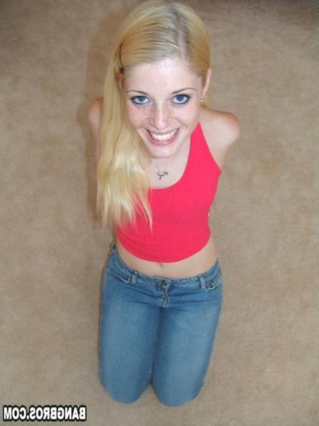 16P Cute innocent blonde teen blowing and nailed hard