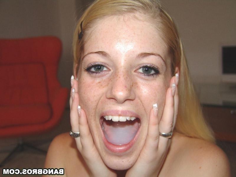 16P Cute innocent blonde teen blowing and nailed hard