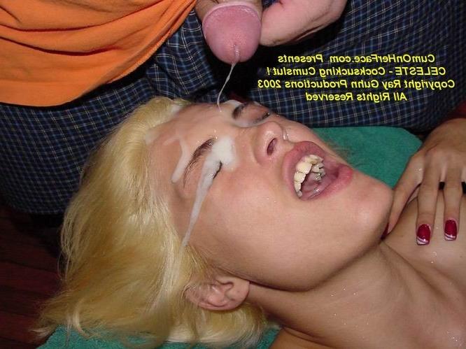 16P Blonde slut fucked and messy facial