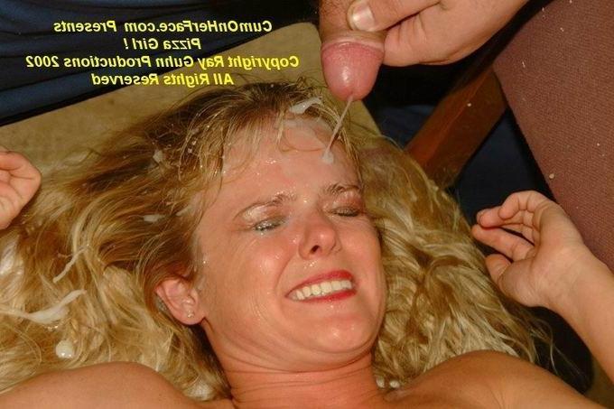 16P Blonde girl group messy facial