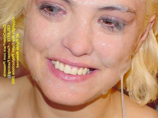 16P Blonde group messy facial