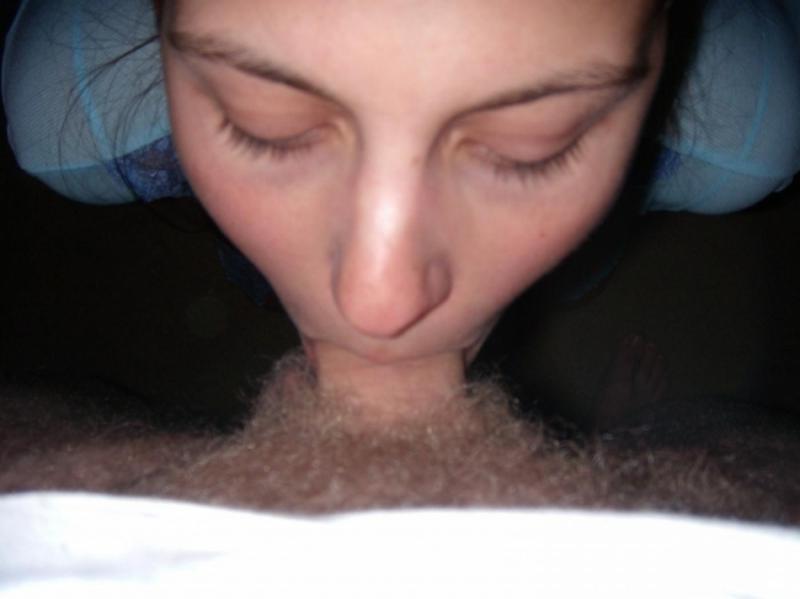 10P Babe enjoys deepthroating boyfriend's stiff cock at home