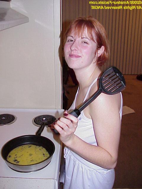 15P Angie sucking cock and gets a messy cum facial