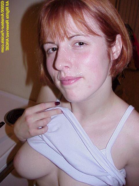 15P Angie sucking cock and gets a messy cum facial