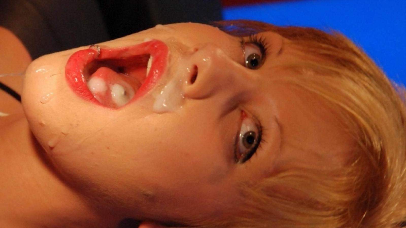 12P messy cum covered amateur faces