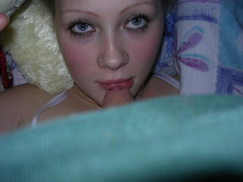 15P Chick licking and sucking on boyfriend's hard cock