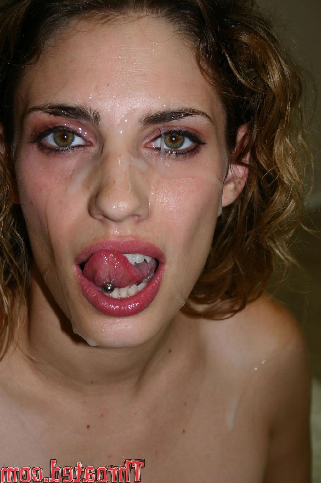 18P Charlotte Webb gives nasty deep throat with facial
