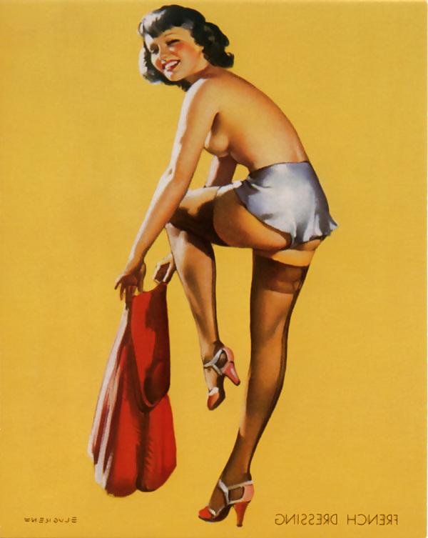 24P Vintage pin-up drawings 2 (non-nude)