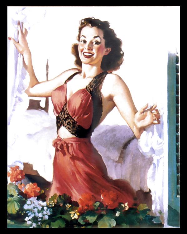 24P Vintage pin-up drawings 2 (non-nude)