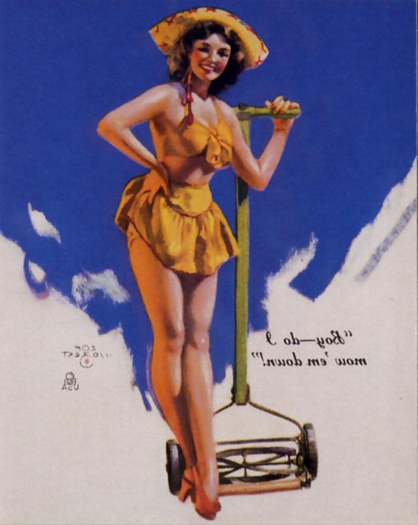 24P Vintage pin-up drawings 2 (non-nude)
