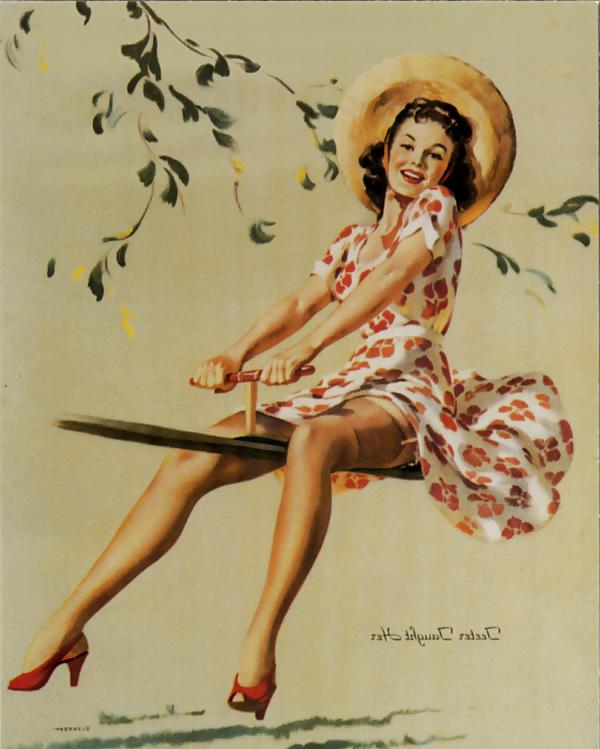 24P Vintage pin-up drawings 2 (non-nude)