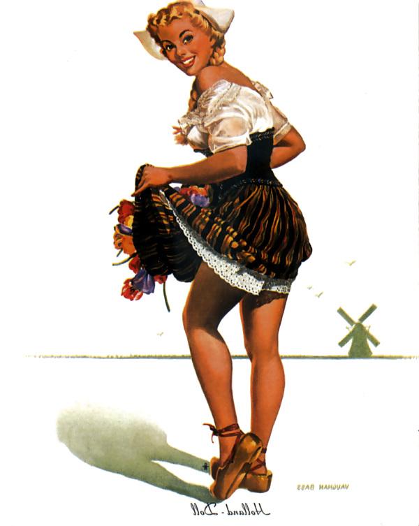 24P Vintage pin-up drawings 2 (non-nude)