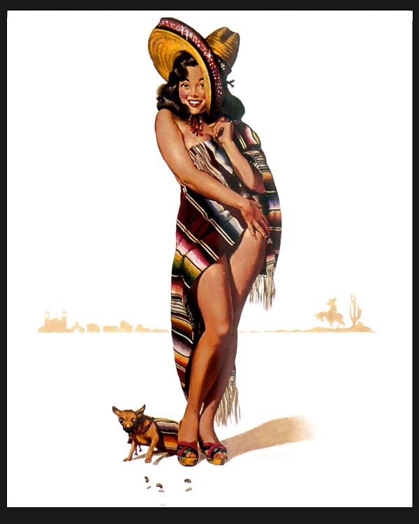 24P Vintage pin-up drawings 2 (non-nude)