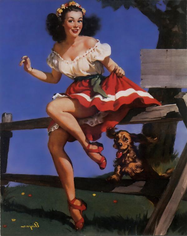 24P Vintage pin-up drawings 2 (non-nude)