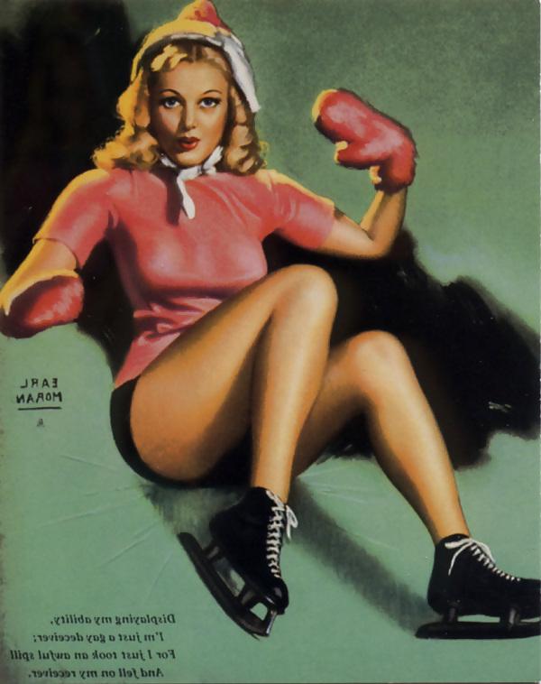 24P Vintage pin-up drawings 2 (non-nude)