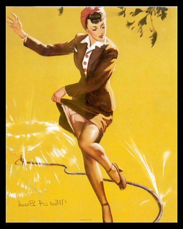 24P Vintage pin-up drawings 2 (non-nude)