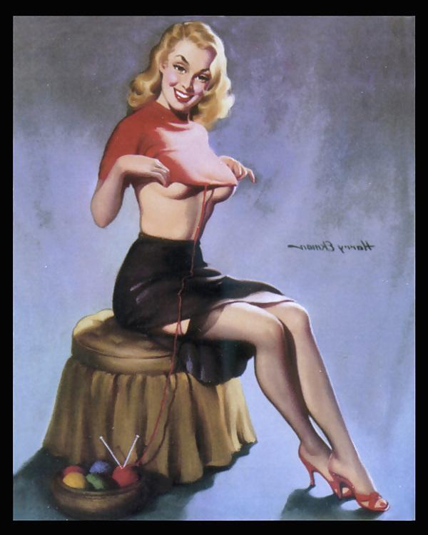 24P Vintage pin-up drawings 2 (non-nude)