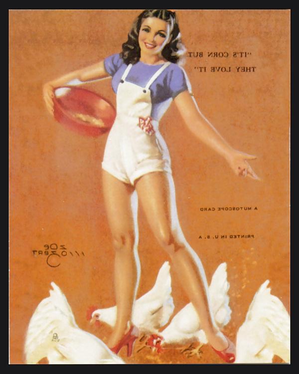 24P Vintage pin-up drawings 2 (non-nude)