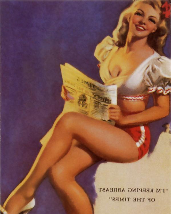 24P Vintage pin-up drawings 2 (non-nude)