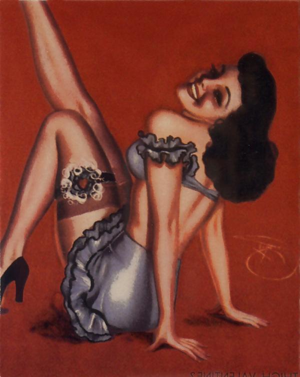 24P Vintage pin-up drawings 2 (non-nude)