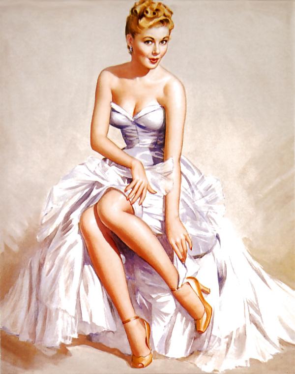 24P Vintage pin-up drawings 2 (non-nude)