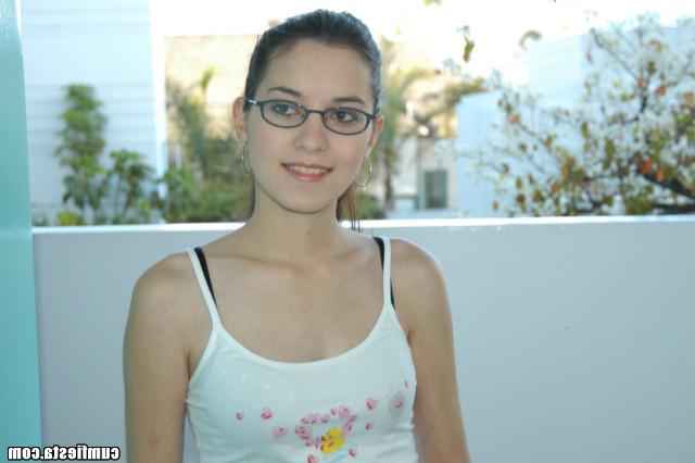15P Innocent faced little girl recieves facial with her eyeglasses still on