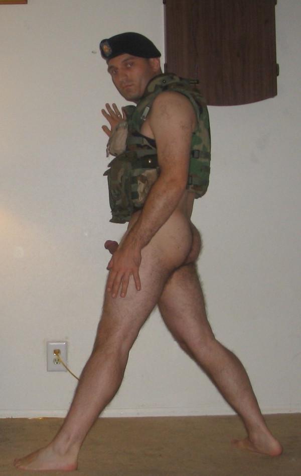 16P military stud with hairy ass self shooting