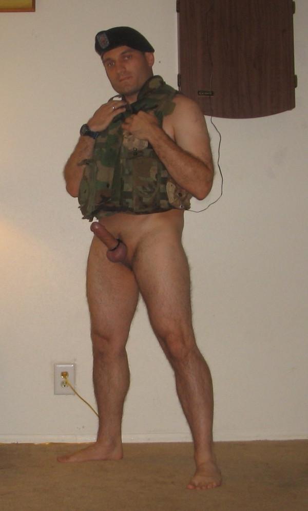 16P military stud with hairy ass self shooting
