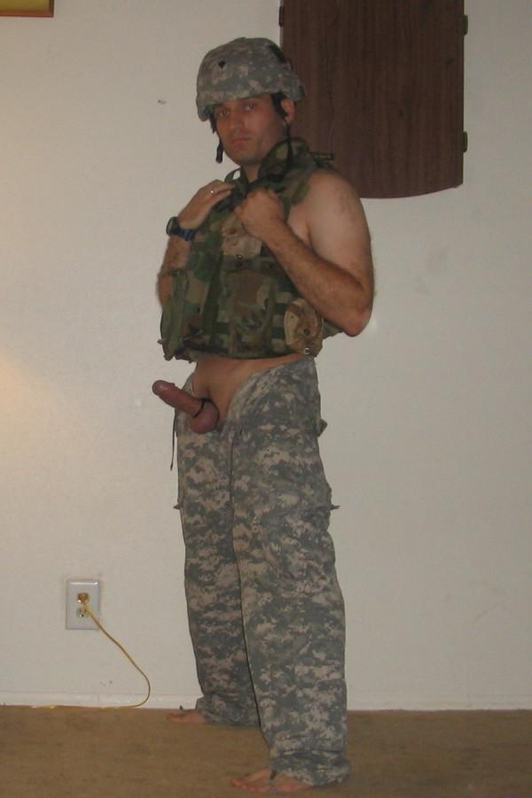 16P military stud with hairy ass self shooting