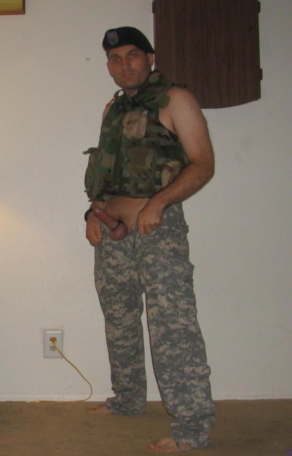 16P military stud with hairy ass self shooting