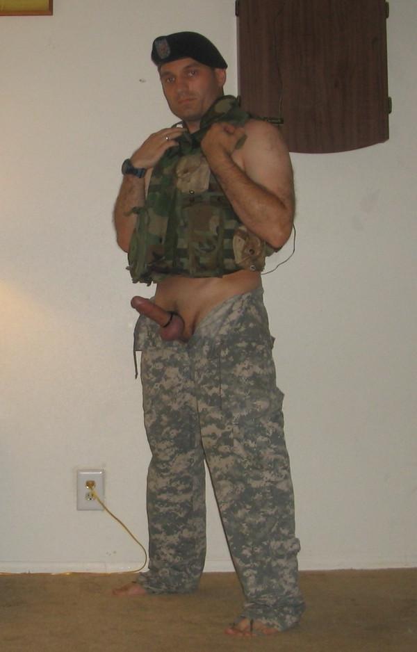 16P military stud with hairy ass self shooting