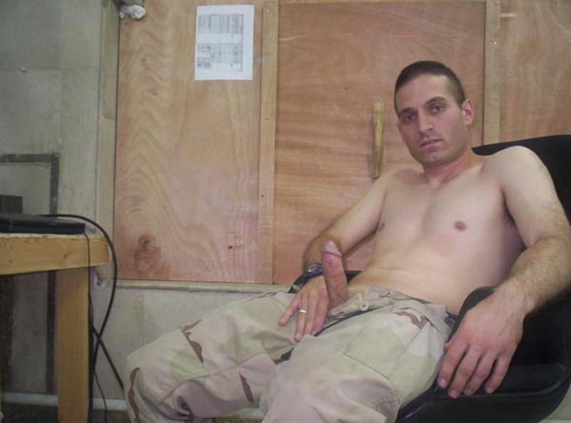 16P military stud with hairy ass self shooting