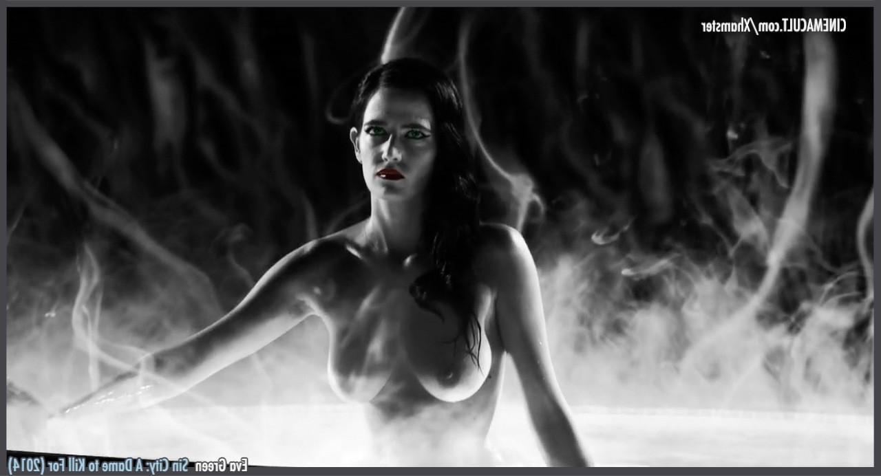 16P Eva Green nude black  white scenes from Sin City