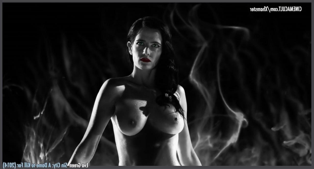 16P Eva Green nude black  white scenes from Sin City
