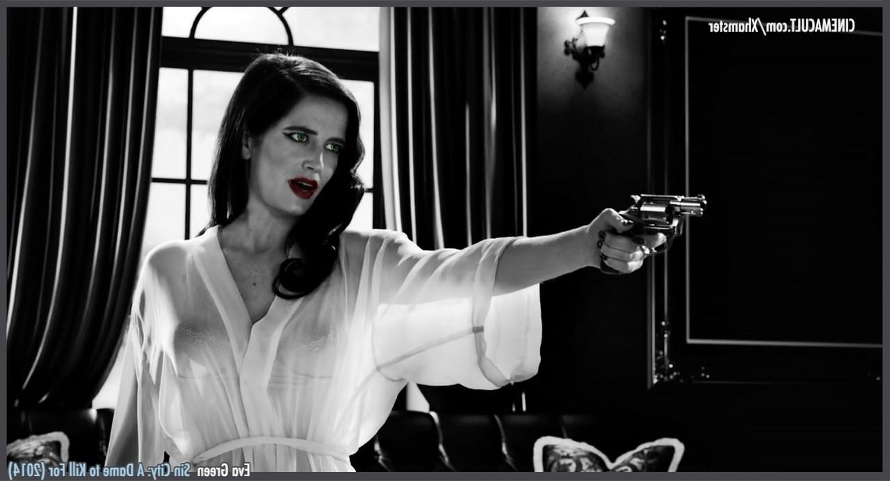 16P Eva Green nude black  white scenes from Sin City
