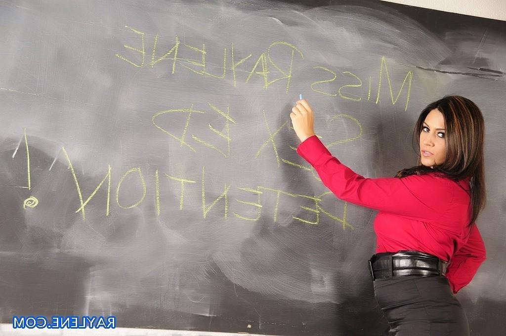 15P Sexy Raylene dresses up as your sex teacher she has some lessons for you baby.