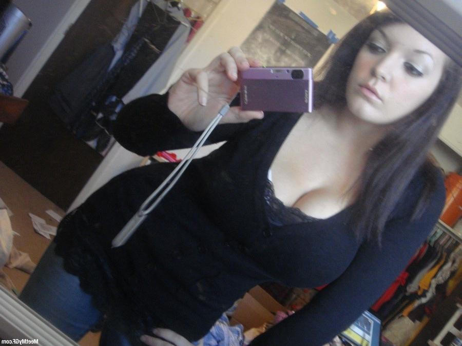 16P Self shot nude teen with big natural tits