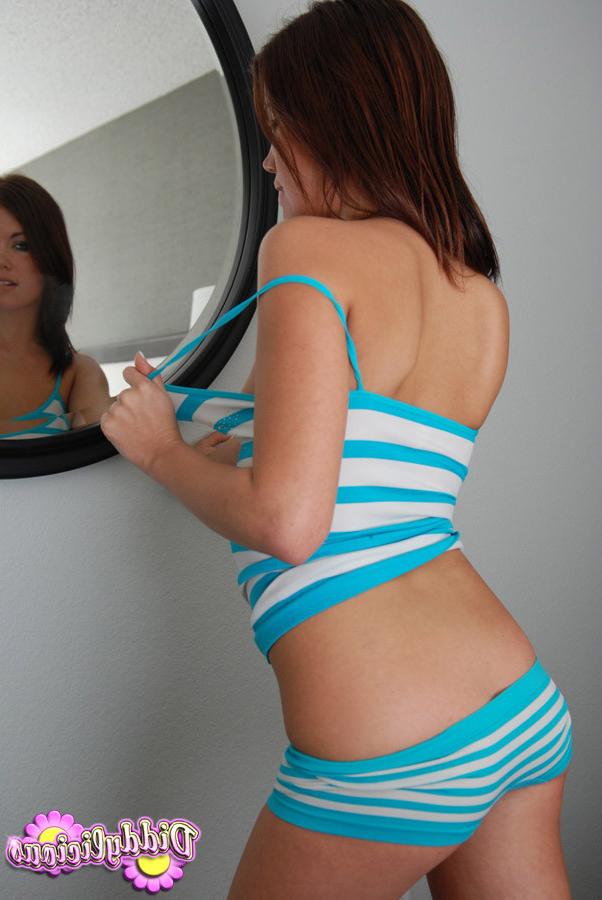 15P Cute teen posing in blue panties