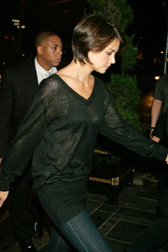 18P Busty celebrity Katie Holmes perfect perky tits exposed