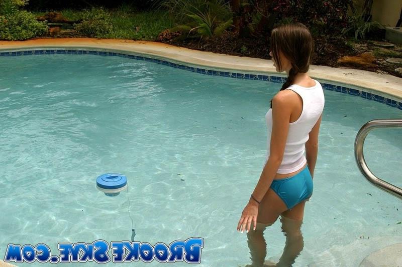 16P Brooke Skye swimming in a pool
