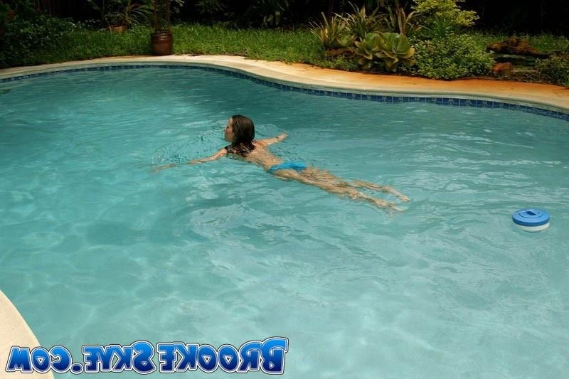 16P Brooke Skye swimming in a pool