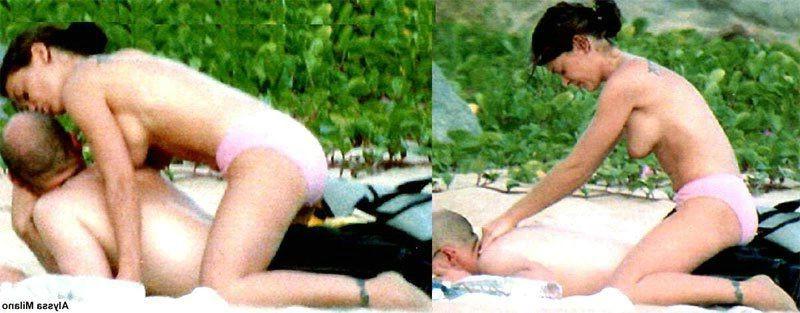 16P Busty celebrity Alyssa Milano showing off her perky tits