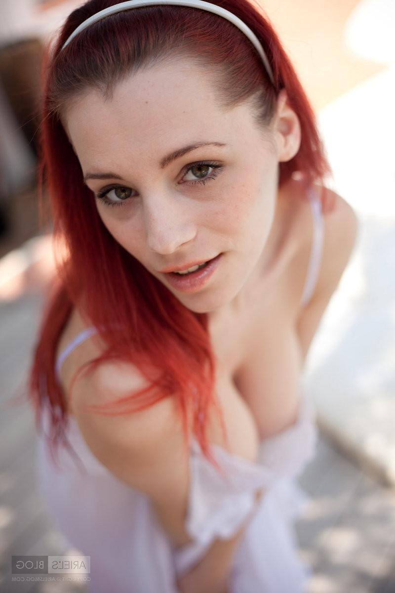 16P Busty beautiful redhead teen
